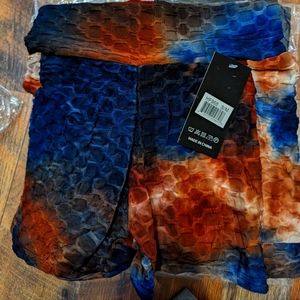 Brown/Navy Blue Yoga Scrunchy Shorts